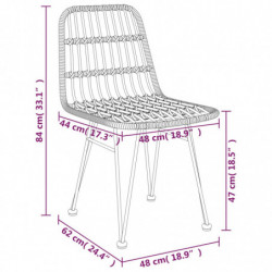 5-tlg. Garten-Essgruppe Poly Rattan