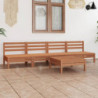 5-tlg. Garten-Lounge-Set Honigbraun Massivholz Kiefer