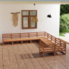 10-tlg. Garten-Lounge-Set Massivholz Kiefer