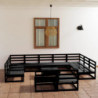 12-tlg. Garten-Lounge-Set Massivholz Kiefer