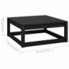 4-tlg. Garten-Lounge-Set Schwarz Massivholz Kiefer