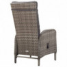 3-tlg. Garten-Bistro-Set Poly Rattan Grau