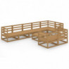 9-tlg. Garten-Lounge-Set Honigbraun Massivholz Kiefer