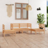 4-tlg. Garten-Lounge-Set Kiefer Massivholz