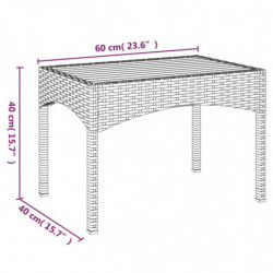 3-tlg. Garten-Lounge-Set mit Kissen Grau Poly Rattan