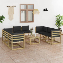 9-tlg. Garten-Lounge-Set...