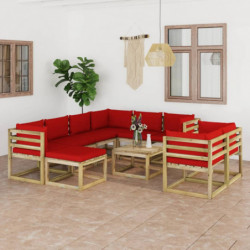 10-tlg. Garten-Lounge-Set...