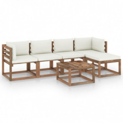 6-tlg. Garten-Lounge-Set...