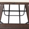 Sonnenliege mit Auflage Braun Poly Rattan