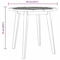 Gartentisch Ø85x75 cm Massivholz Akazie