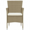 Garten-Essstühle 4 Stk. Poly Rattan Beige