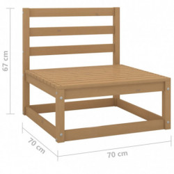 2-Sitzer-Gartensofa Honigbraun Massivholz Kiefer