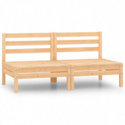 2-Sitzer-Gartensofa Kiefer Massivholz