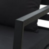 2-Sitzer-Gartensofa Arabella mit Auflagen Dunkelgrau Aluminium