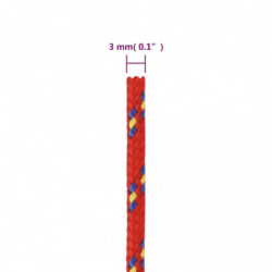 Bootsseil Rot 3 mm 500 m Polypropylen