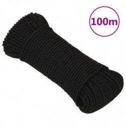Arbeitsseil Schwarz 5 mm...