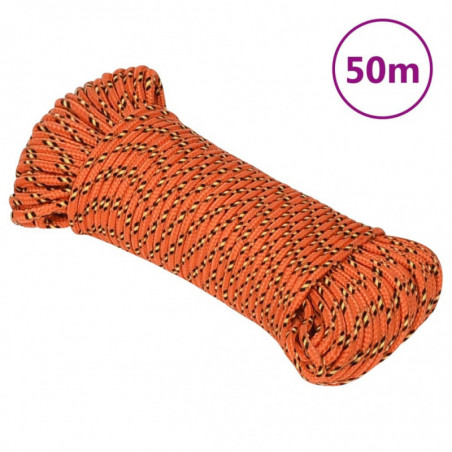 Bootsseil Orange 4 mm 50 m Polypropylen