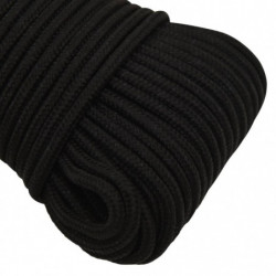 Arbeitsseil Schwarz 5 mm 25 m Polyester