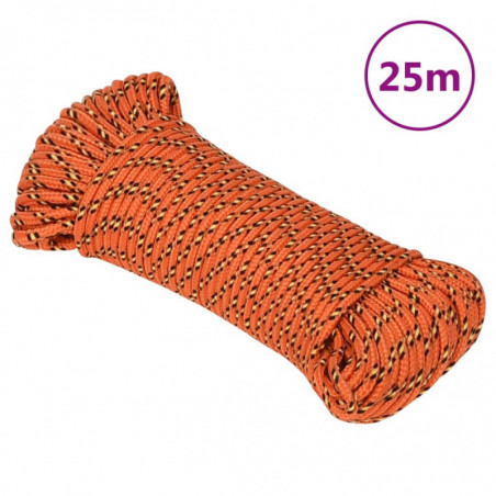 Bootsseil Orange 4 mm 25 m Polypropylen