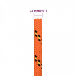 Bootsseil Orange 16 mm 100 m Polypropylen