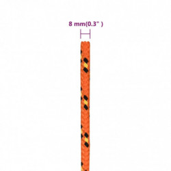 Bootsseil Orange 8 mm 250 m Polypropylen