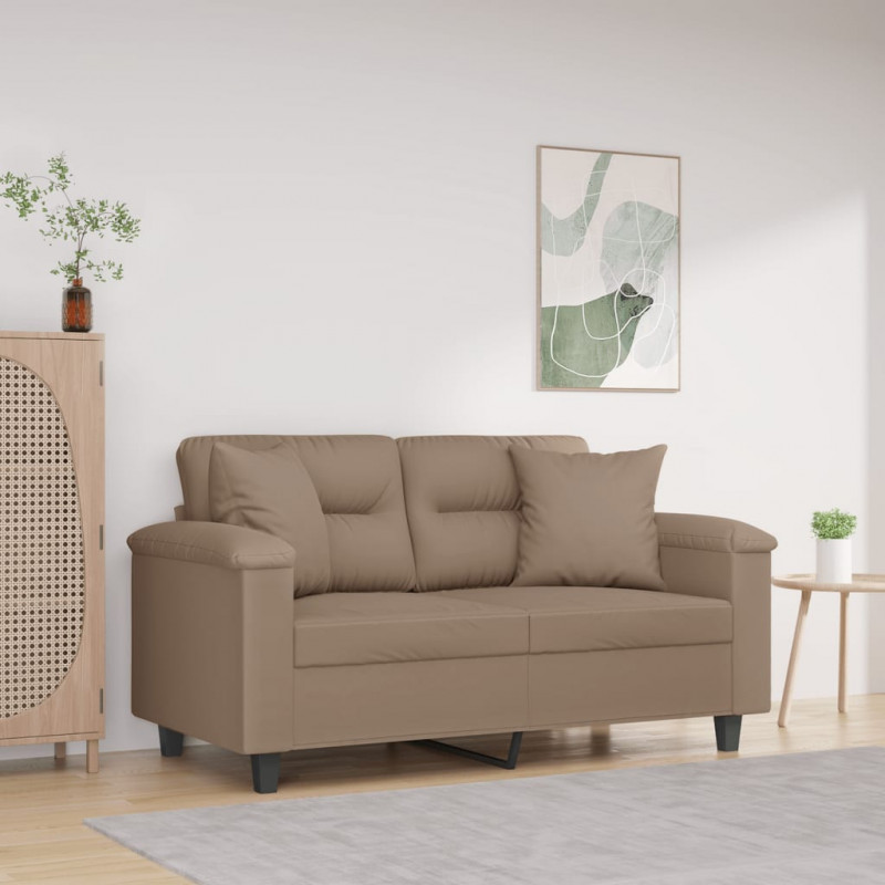 Sofakissen 2 Stk. Taupe 40x40 cm Mikrofasergewebe