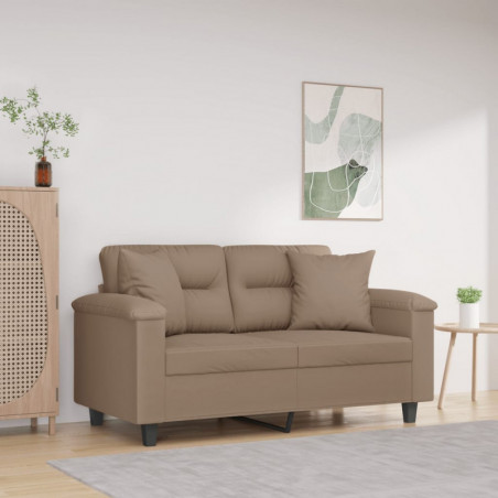 Sofakissen 2 Stk. Taupe 40x40 cm Mikrofasergewebe