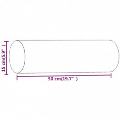 Sofakissen 2 Stk. Braun Ø15x50 cm Samt