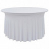 2 Stück Stretch-Tischdecken mit Rand Weiß 150x74 cm