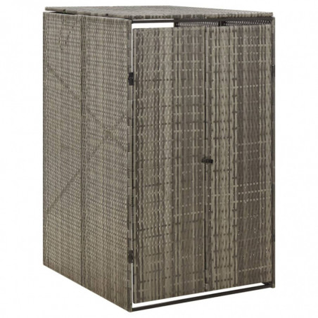 Mülltonnenbox für 1 Tonne Grau 70x80x117 cm Poly Rattan