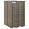 Mülltonnenbox für 1 Tonne Grau 70x80x117 cm Poly Rattan