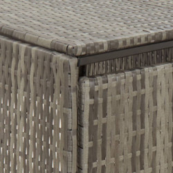 Mülltonnenbox für 1 Tonne Grau 70x80x117 cm Poly Rattan