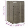 Mülltonnenbox für 1 Tonne Grau 70x80x117 cm Poly Rattan