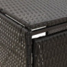 Mülltonnenbox für 1 Tonne Schwarz 70x80x117 cm Poly Rattan