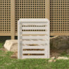 Komposter Weiß 63,5x63,5x77,5 cm Massivholz Kiefer