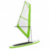 Aufblasbares Stand-Up-Paddleboard Set mit Segel Grün und Weiß