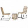 3-tlg. Bistro-Set Cypress Poly Rattan Eiche