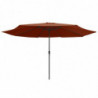 Sonnenschirm mit Metall-Mast 400 cm Terrakotta-Rot