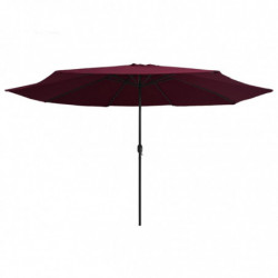 Sonnenschirm mit Metall-Mast 400 cm Bordeauxrot