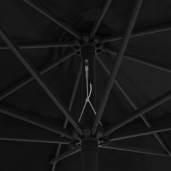 Sonnenschirm mit Metall-Mast 400 cm Schwarz