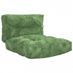 Kissen für Palettensofa 2 Stk. Blatt-Motiv Stoff