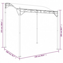 Markise Creme 2x2,3 m 180 g/m² Stoff und Stahl