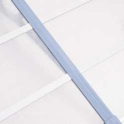 Türvordach Grau und Transparent 152,5x90 cm Polycarbonat