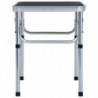 Klappbarer Campingtisch Grau Aluminium 60x45 cm