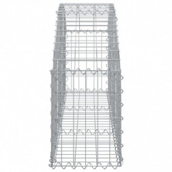 Gabione mit Hochbogen 150x30x40/60 cm Verzinktes Eisen
