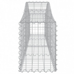 Gabionen mit Hochbogen 11 Stk. 200x30x40/60 cm Verzinktes Eisen