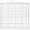 Gabionen mit Hochbogen 6 Stk. 200x30x180/200cm Verzinktes Eisen