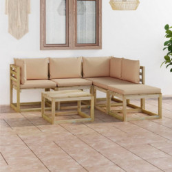 6-tlg. Garten-Lounge-Set...