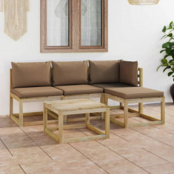 5-tlg. Garten-Lounge-Set...