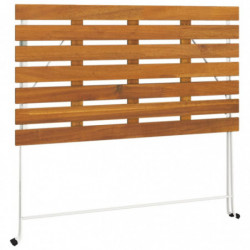 Bistrotisch Klappbar 100x54x71 cm Massivholz Akazie und Stahl